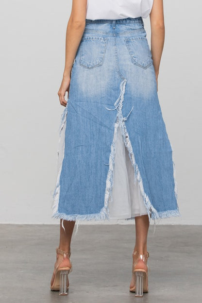 FULL COTTON SHA PREMIUM DENIM SKIRT