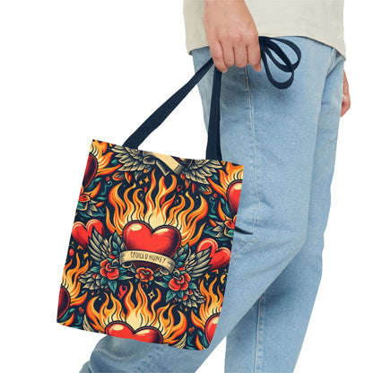 Burning Hearts Tote Bag