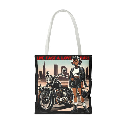 Live Fast Tote Bag