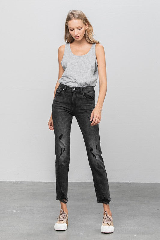 
                  
                    MID-RISE ANKLE STRAIGHT JEANS
                  
                