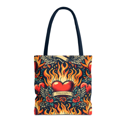 Burning Hearts Tote Bag