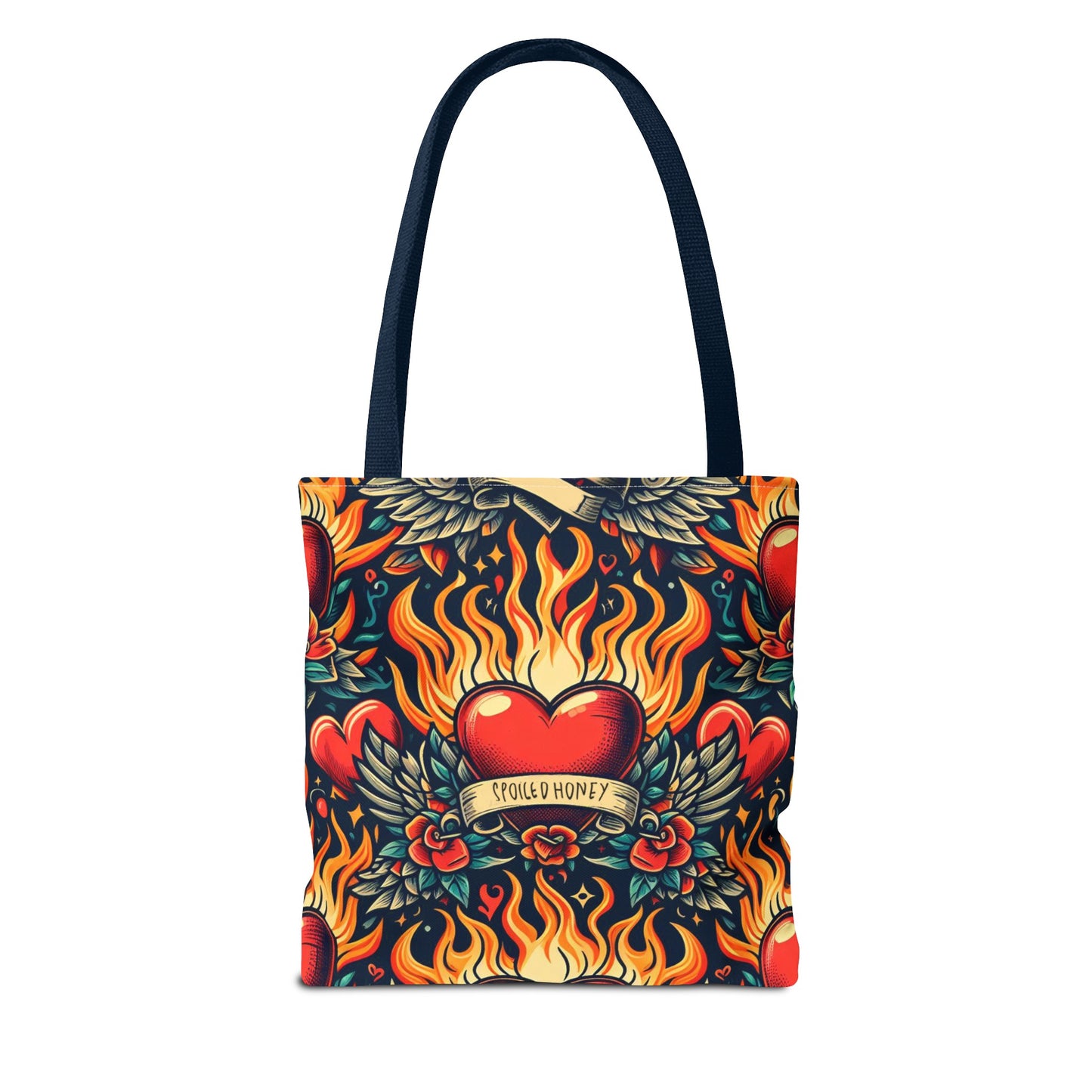 Burning Hearts Tote Bag