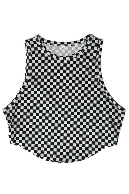 Checkered crop top