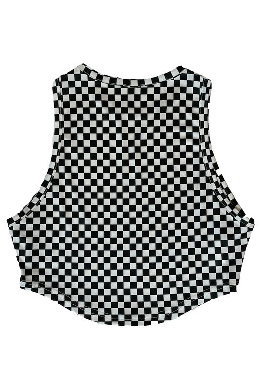 Checkered crop top