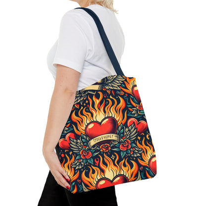 Burning Hearts Tote Bag