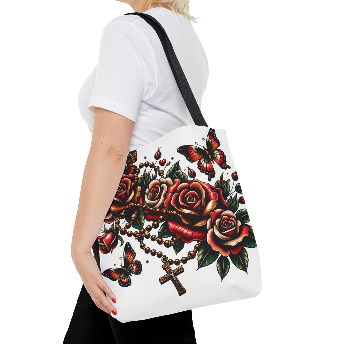 Rosary Garden Tote Bag