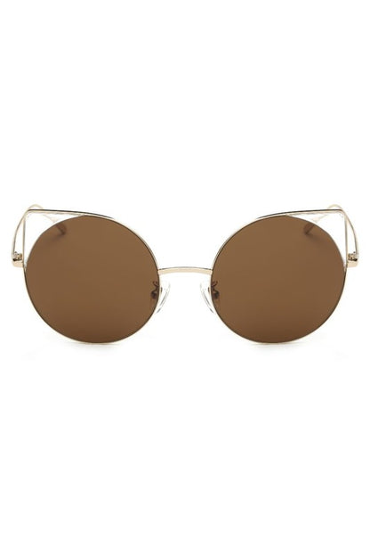 Women Round Cat Eye Fashion Sunglasses