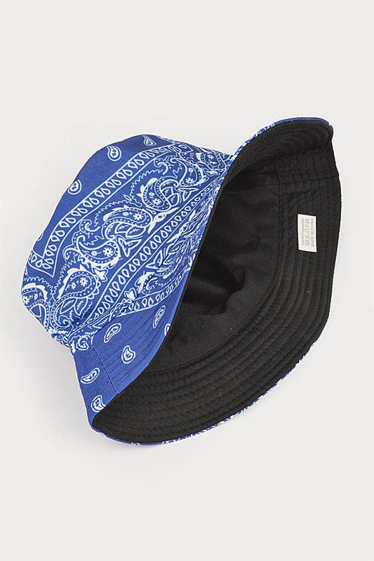 Bandana Print Reversible Bucket Hat