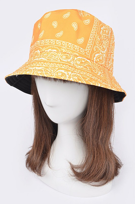 Bandana Print Reversible Bucket Hat