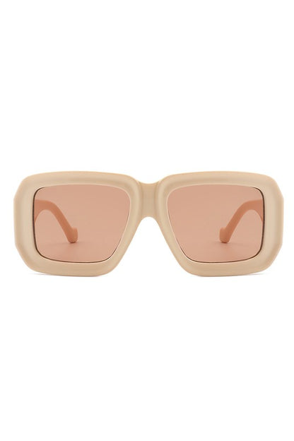 Square Retro Bold Fashion Flat Top Sunglasses