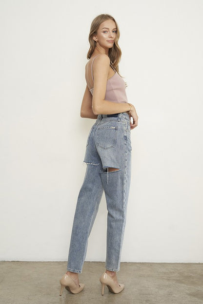 High Waist Straight Jeans