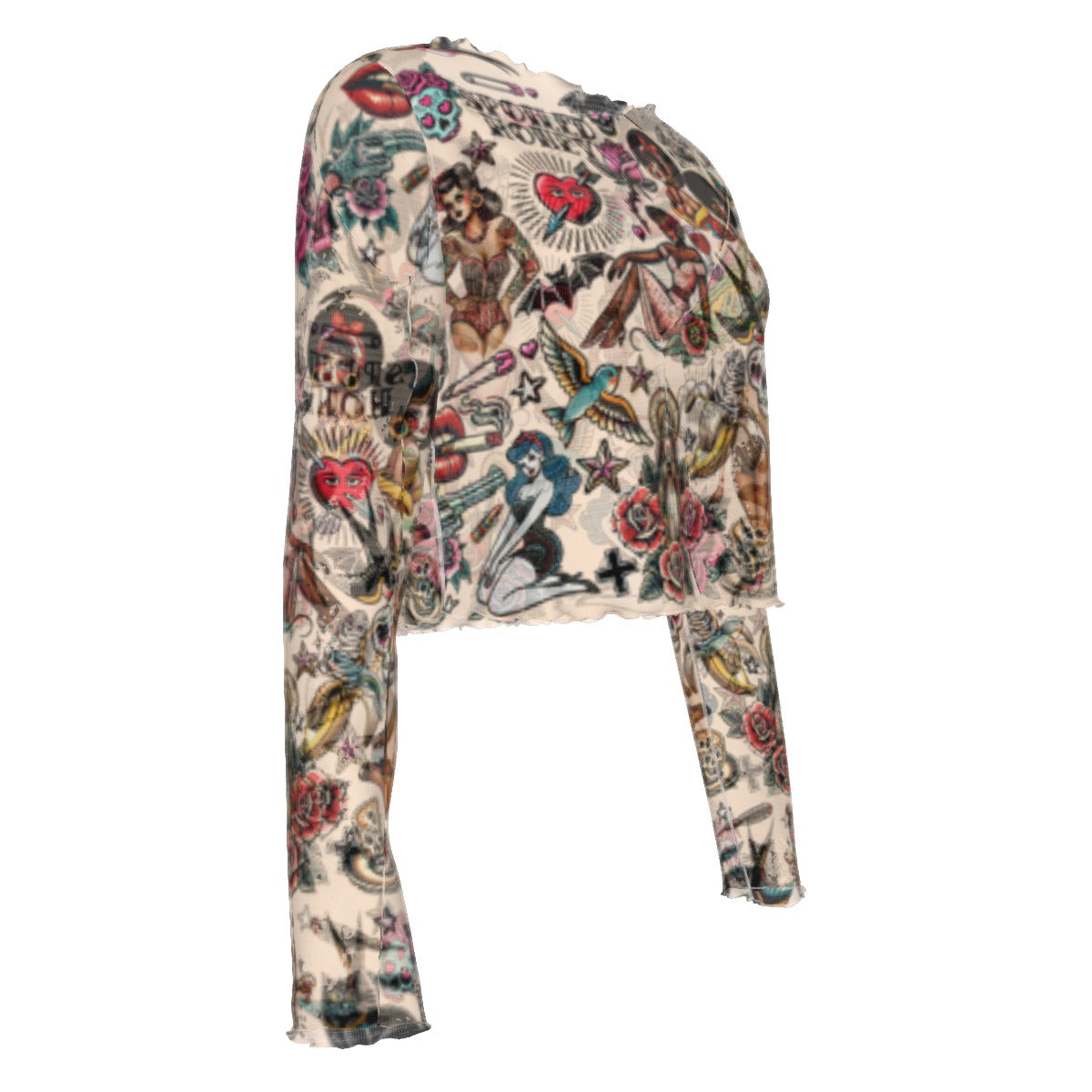 Flash Sheet Long Sleeved Mesh Top - COLOR 5