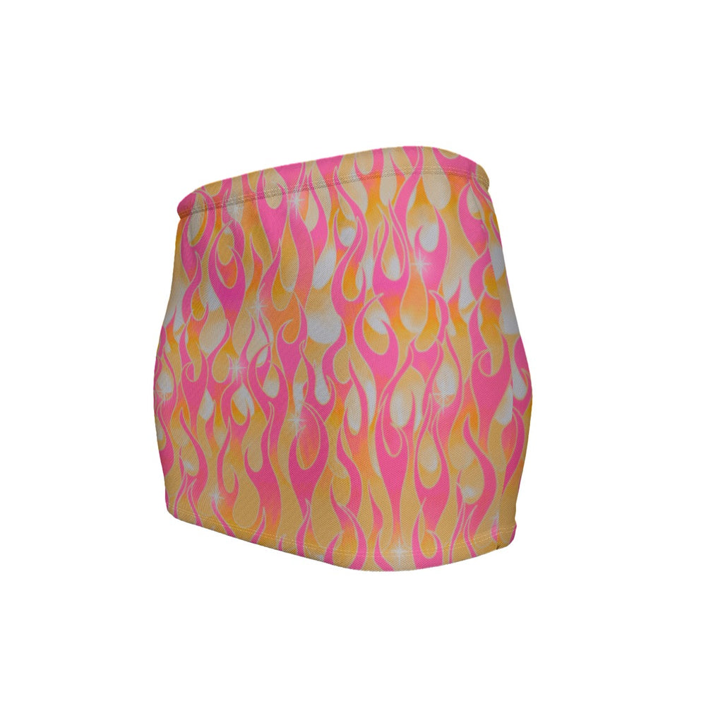 
                  
                    In Flames Pink Slinky Micro Mini Skirt
                  
                