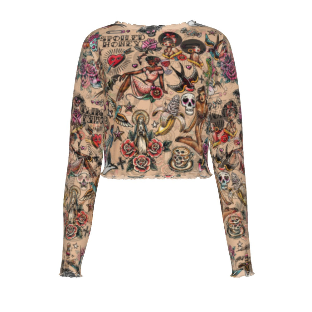 Flash Sheet Long Sleeved Mesh Top - COLOR 4