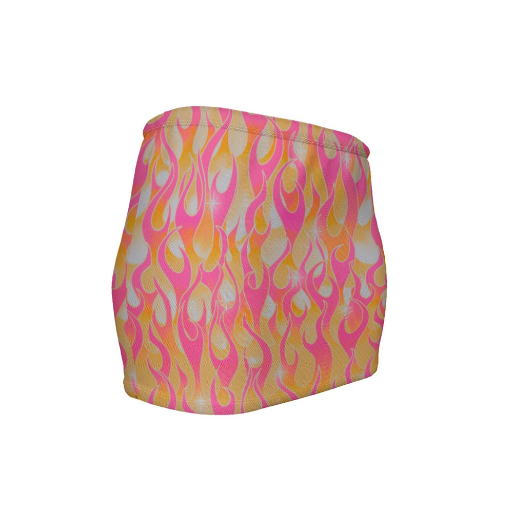 
                  
                    In Flames Pink Slinky Micro Mini Skirt
                  
                