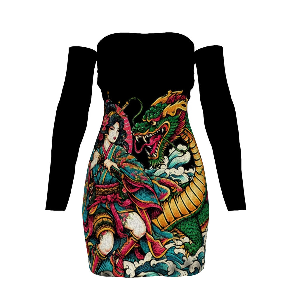 Dragon Slayer Lace-Up Back Tube Dress