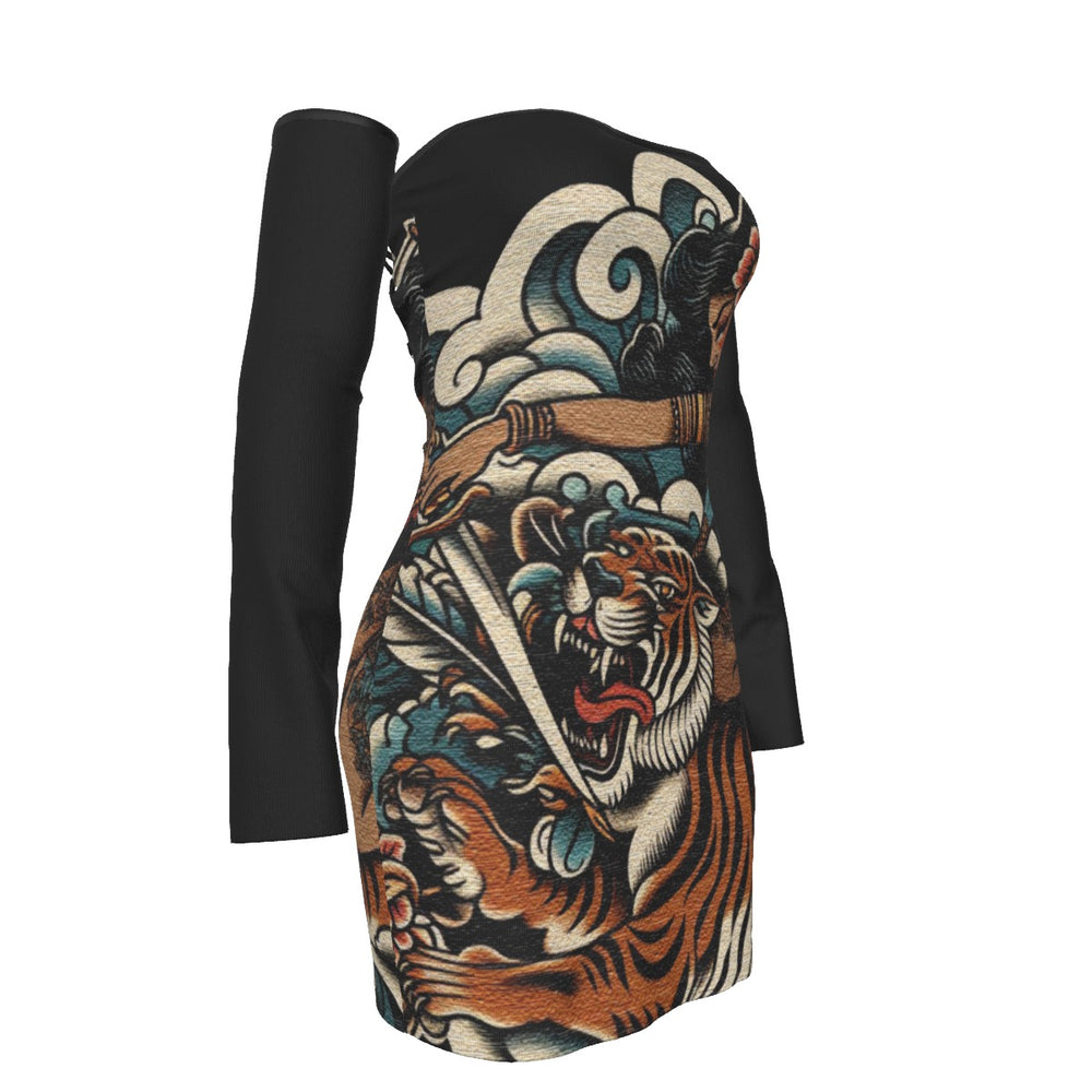 
                  
                    Tiger Warrior Lace-Up Back Tube Dress
                  
                