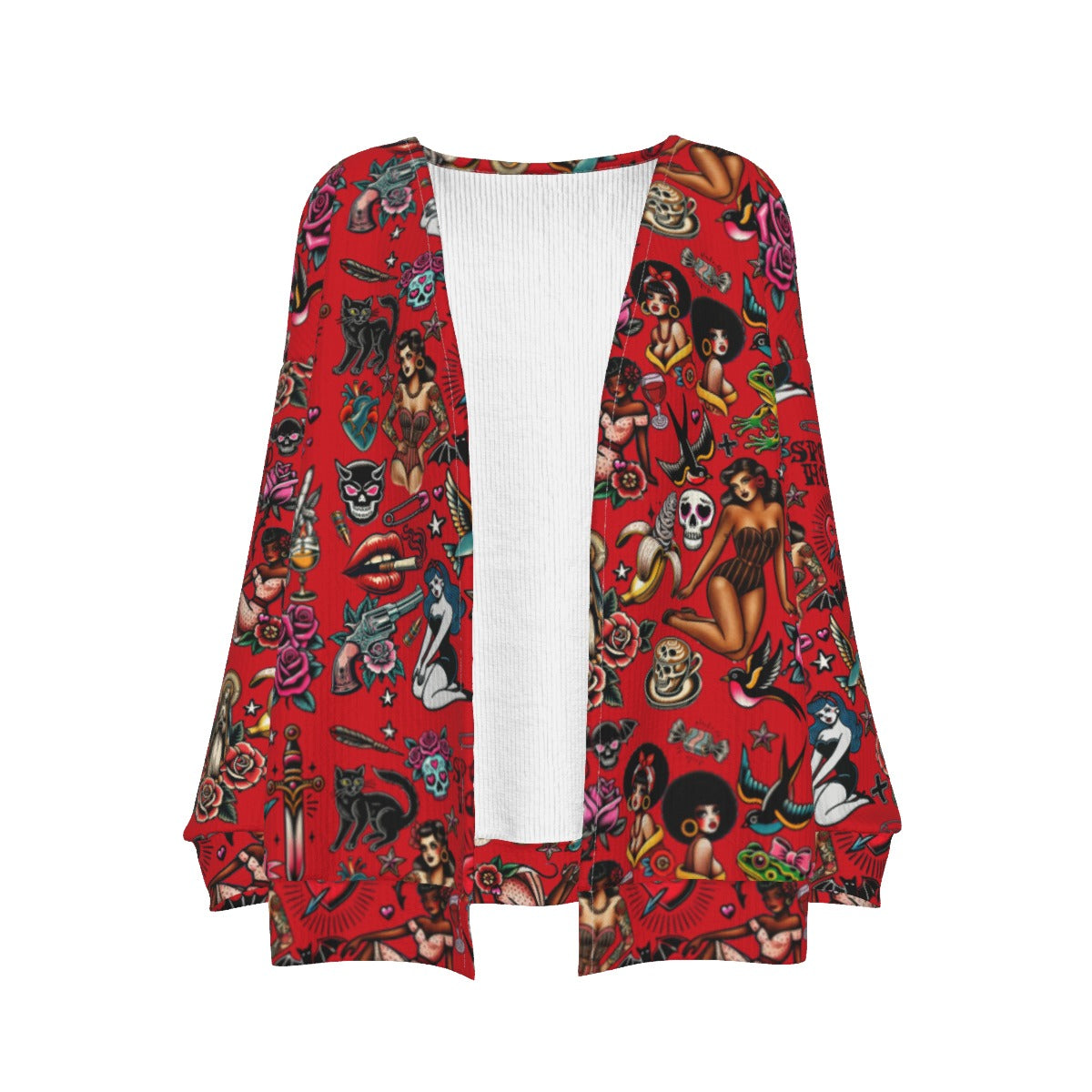 Flash Sheet Faux Knit Cardigan