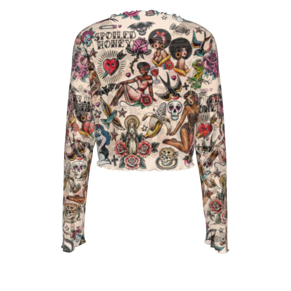 Flash Sheet Long Sleeved Mesh Top - COLOR 5