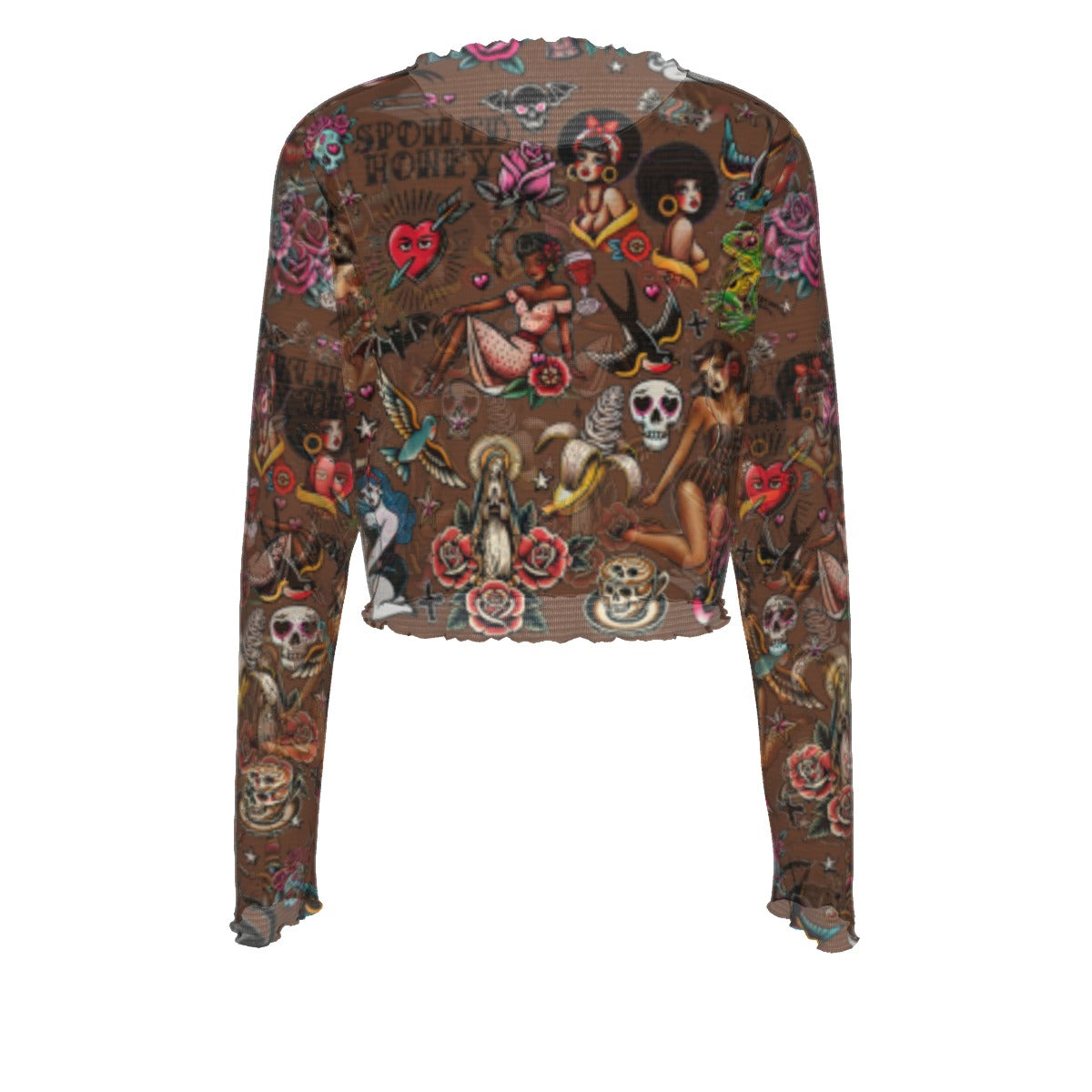 Flash Sheet Long Sleeved Mesh Top - COLOR 1