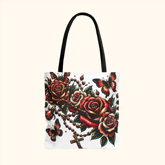 Rosary Garden Tote Bag