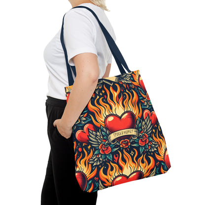 Burning Hearts Tote Bag