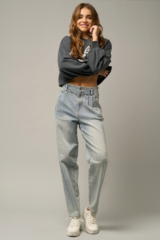 HIGH WAIST BALLOON JEANS