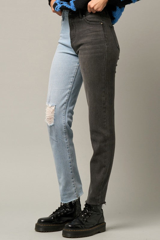 
                  
                    Tow Tone Girlfriend Jeans
                  
                