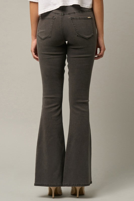 
                  
                    Mid Rise Banded Wide Flare Jeans
                  
                