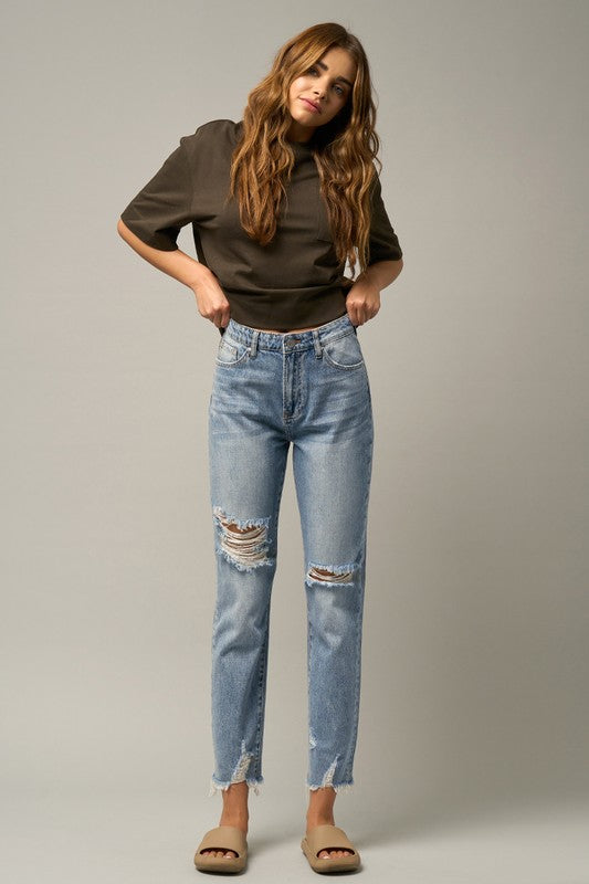 
                  
                    HIGH RISE PREMIUM STRAIGHT JEANS
                  
                