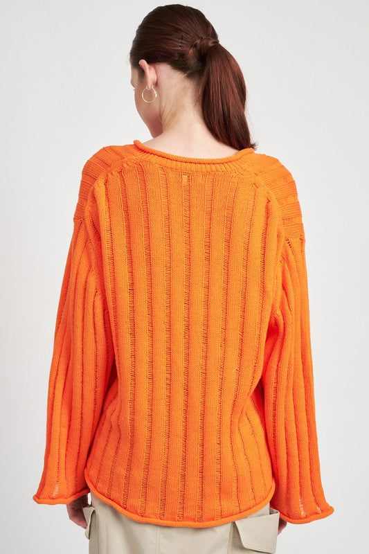 
                  
                    OVERSIZED RIB KNIT SWEATER
                  
                