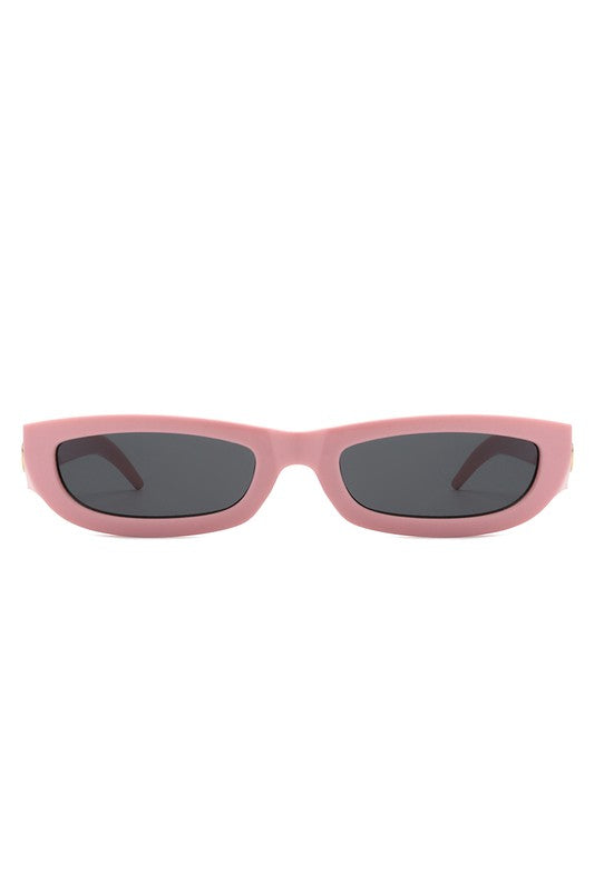 
                  
                    Rectangle Retro Slim Tinted Narrow Sunglasses
                  
                