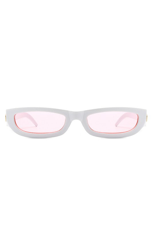 
                  
                    Rectangle Retro Slim Tinted Narrow Sunglasses
                  
                