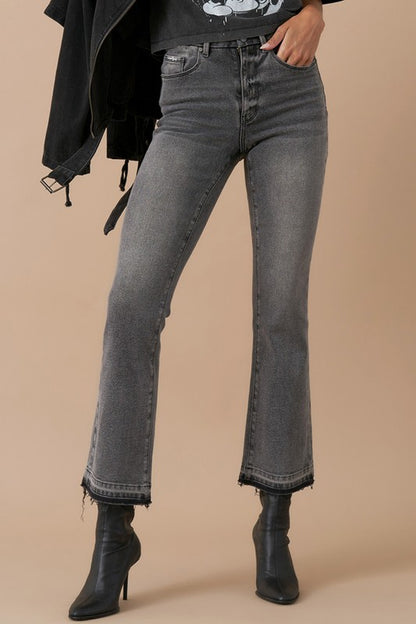 High Rise Crop Boot Denim