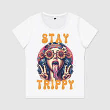  Stay Trippy Light Womens Relaxed Fit Scoop Neck Tee
