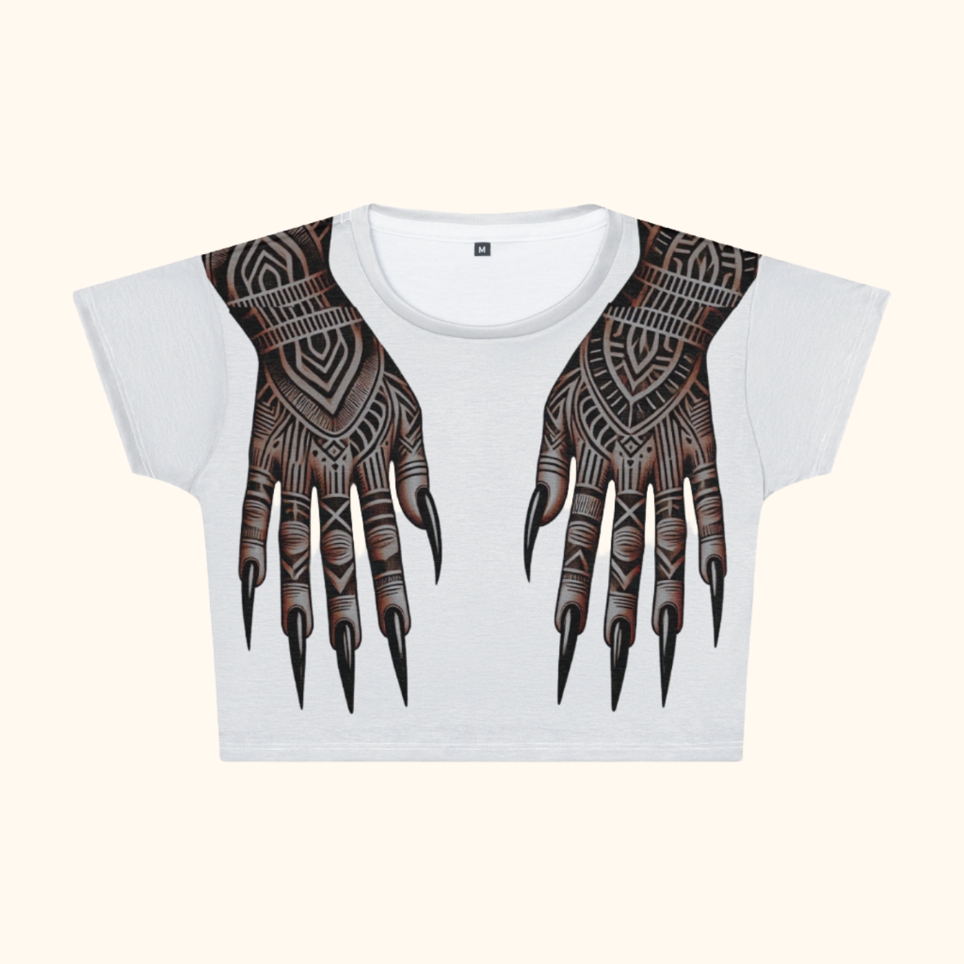 TRIBAL HANDS Crop Tee