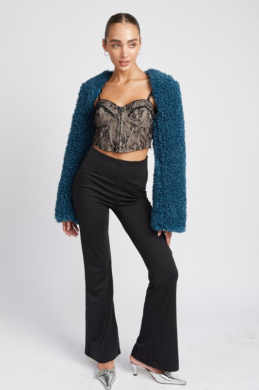 
                  
                    FAUX FUR BOLERO
                  
                