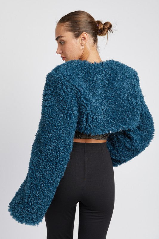 
                  
                    FAUX FUR BOLERO
                  
                