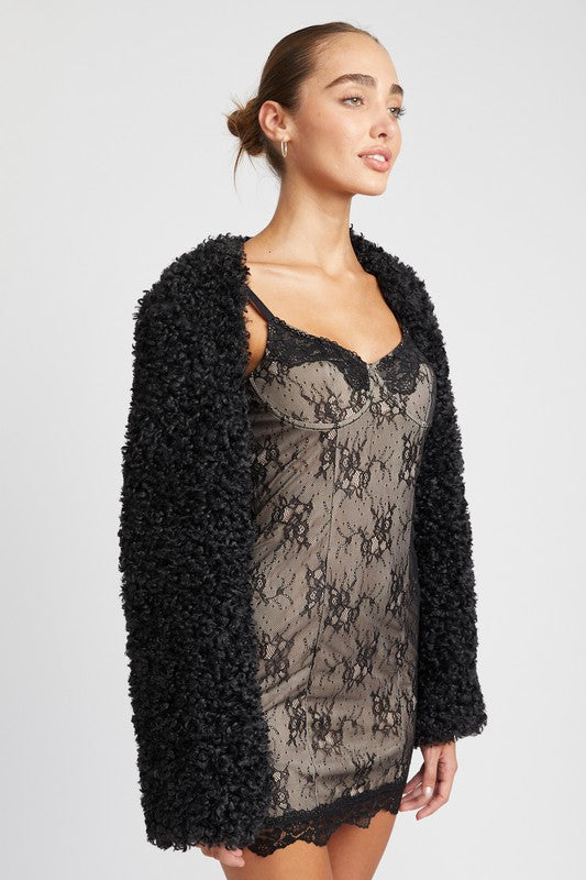 
                  
                    FAUX FUR BOLERO
                  
                