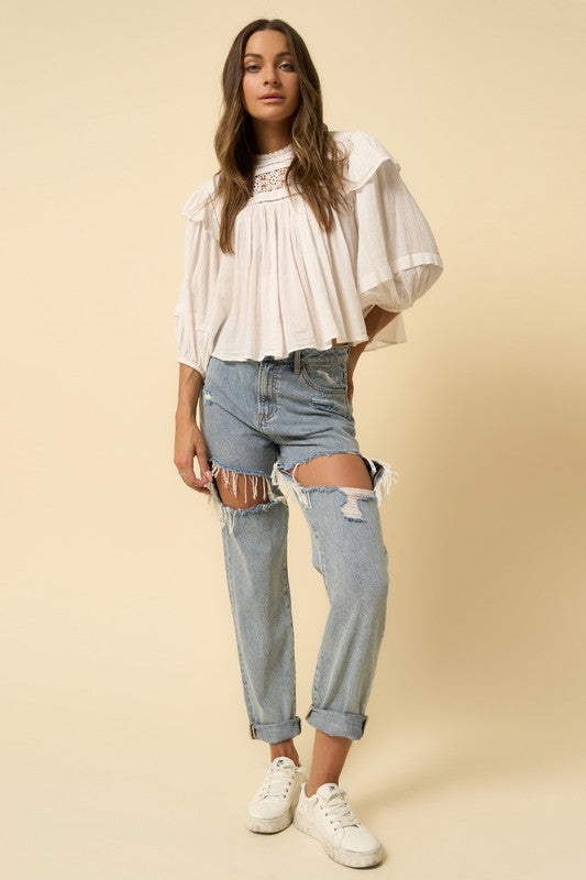 High Rise Straight Jeans