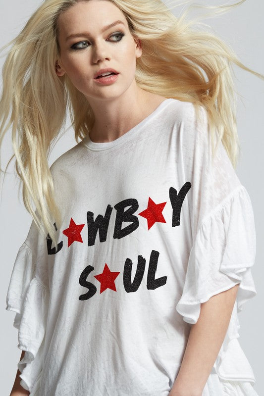 Cowboy Soul Ruffle Tee