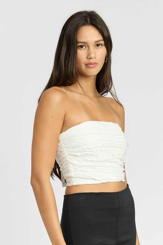 
                  
                    RUCHED TUBE TOP
                  
                