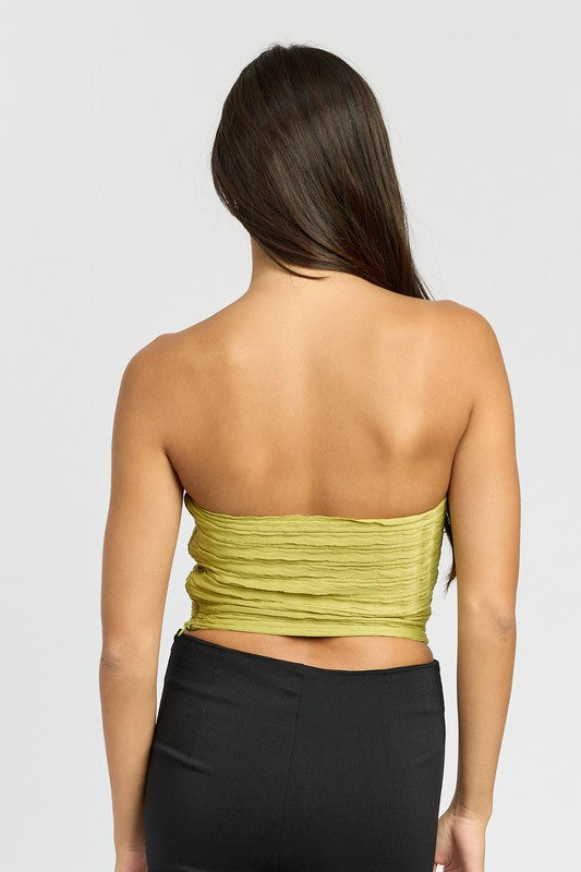 
                  
                    RUCHED TUBE TOP
                  
                