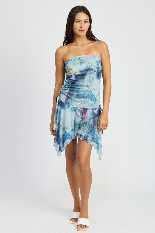 TIE DYE SHARKBITE TUBE DRESS