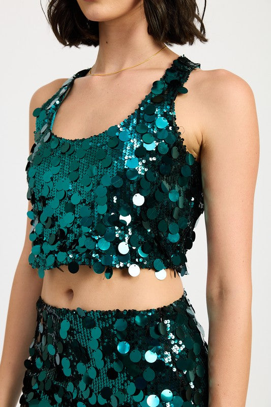 
                  
                    SEQUIN RACER BACK TOP
                  
                