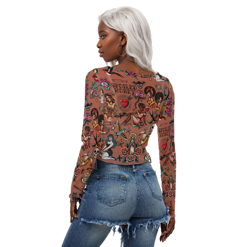 
                  
                    Flash Sheet Long Sleeved Mesh Top - COLOR 1
                  
                