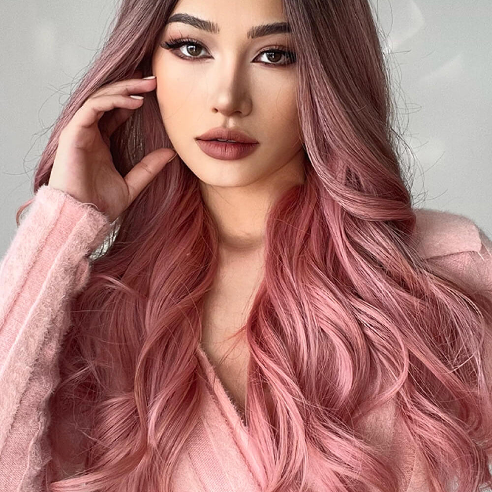 
                  
                    Fashion Wave Synthetic Long Wigs in Pink 26''
                  
                