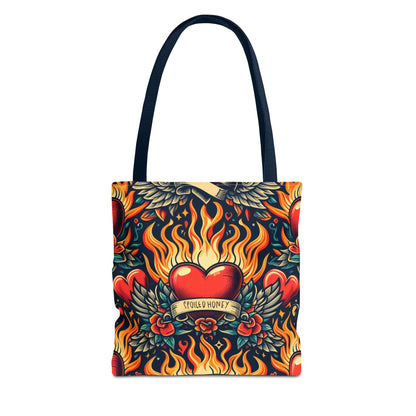 Burning Hearts Tote Bag