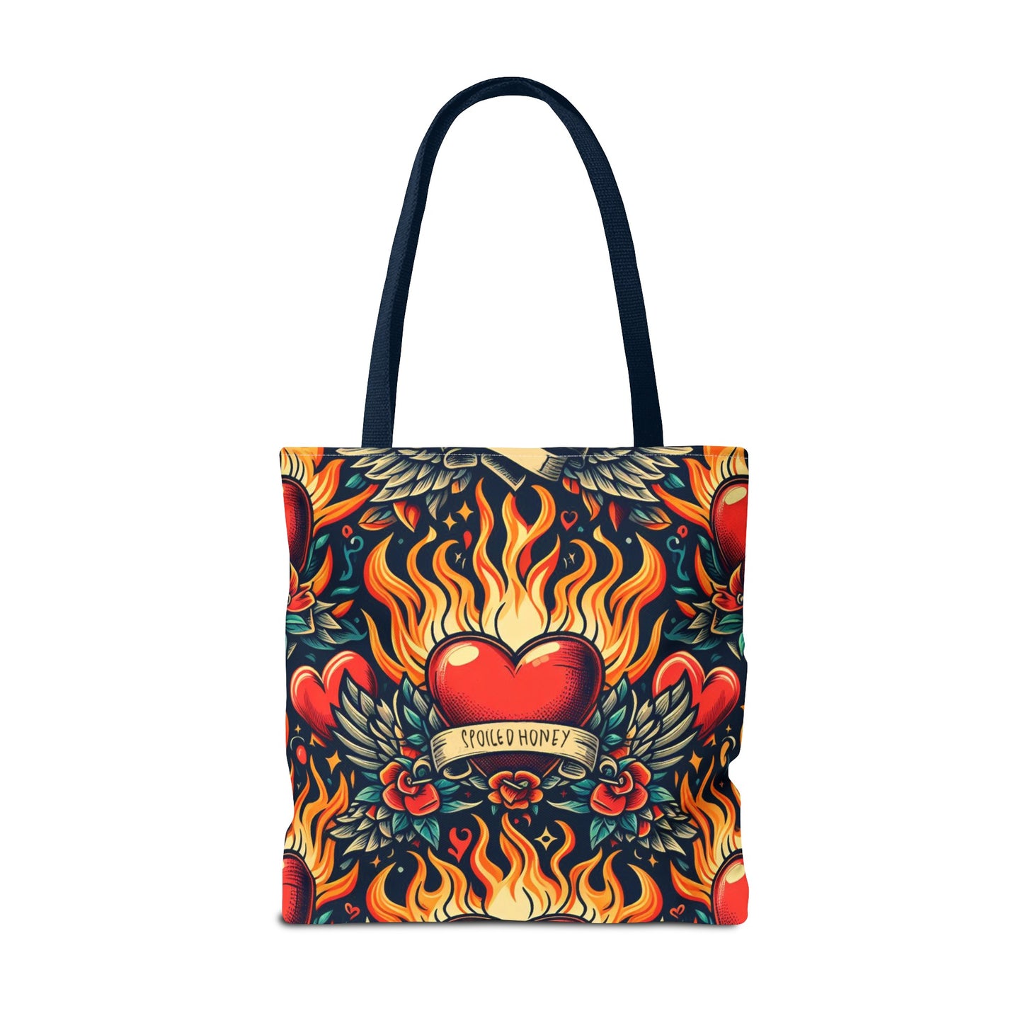 Burning Hearts Tote Bag