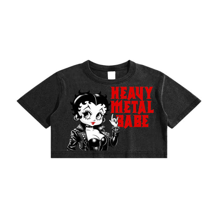 Heavy Metal Baddie Crop Top T-Shirt